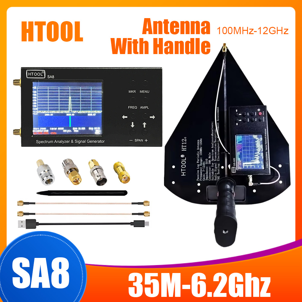 Signal Generator Spectrum Analyzer - HTOOL SA8 Spectrum Analyzer 35M-6.2Ghz Signal