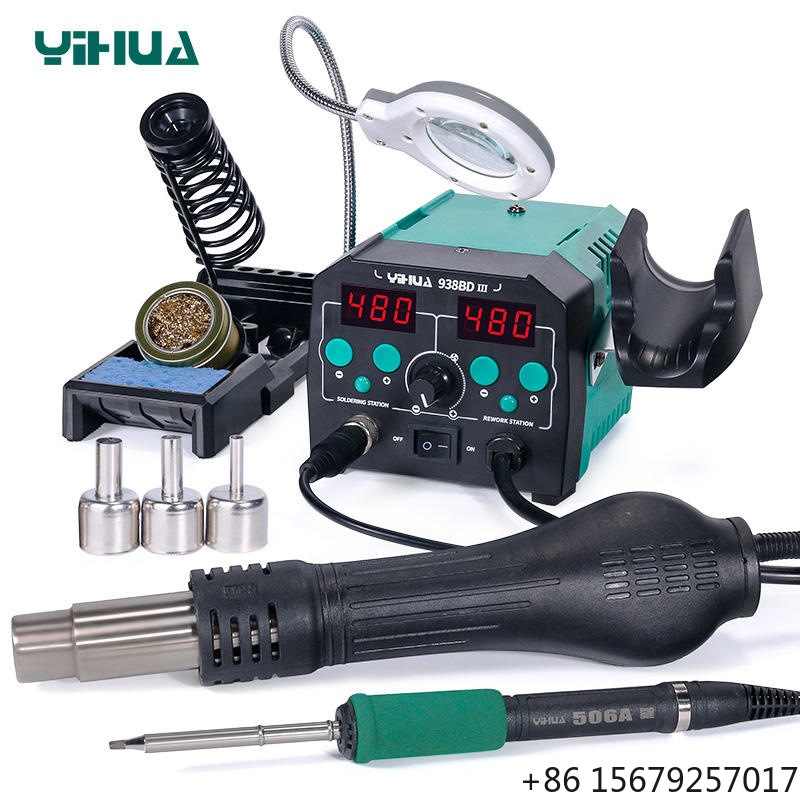 YIHUA 938BD-III 775W 2 in 1 T1 - Hot Air Rework Station T12 review and price