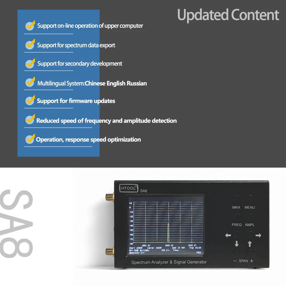 HTOOL SA8 Spectrum Analyzer 35 - Signal Generator Spectrum Analyzer review and price